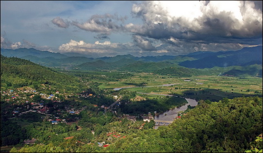 Kok River Tal bei Tha Ton reingewaschen