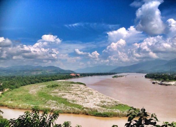 Nordthailand das goldene Dreieck Mekhong und Ruak Fluss